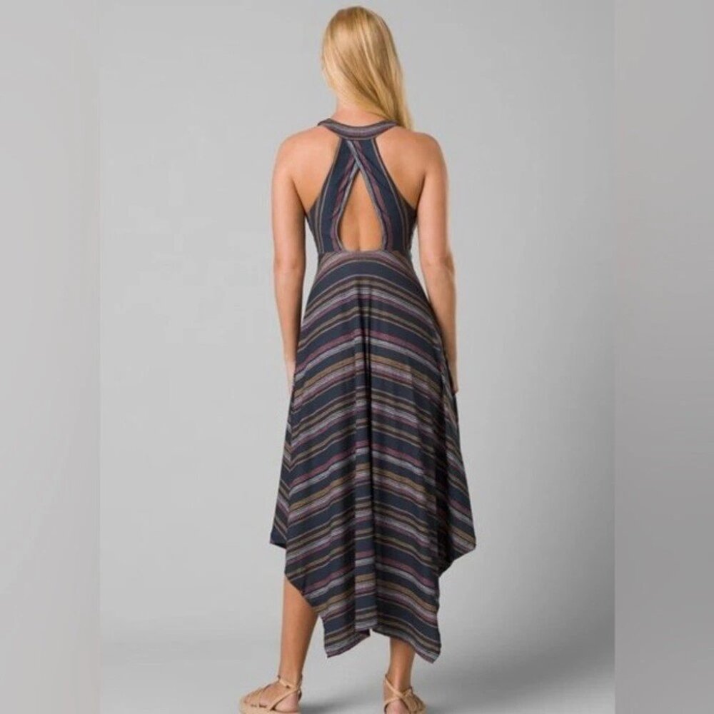 Prana Saxon Shell Stripe Dress (MEDIUM) - Picture 2 of 16
